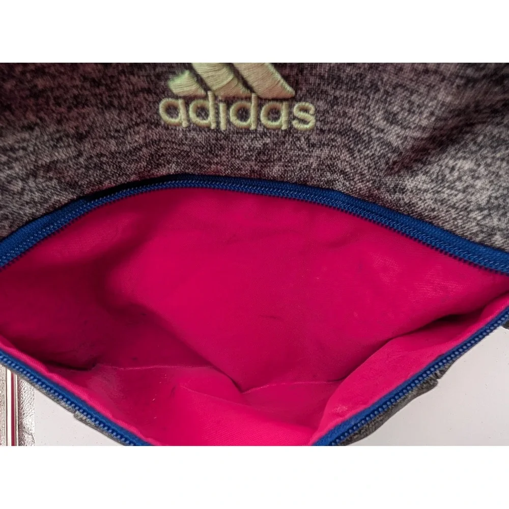 Adidas Backpack Gray Pink Heathered School Bag Multi Pocket Mint Straps